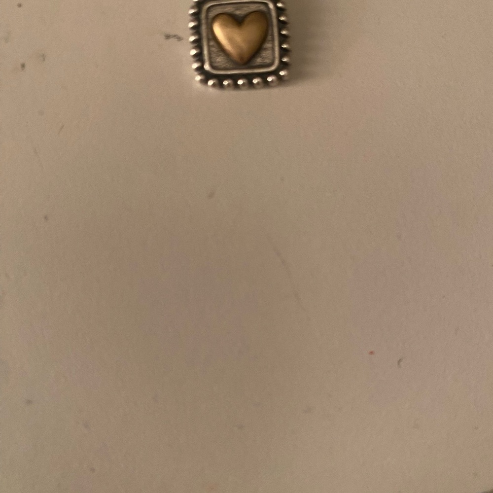 Bronze and silver retired James Avery radiant heart charm